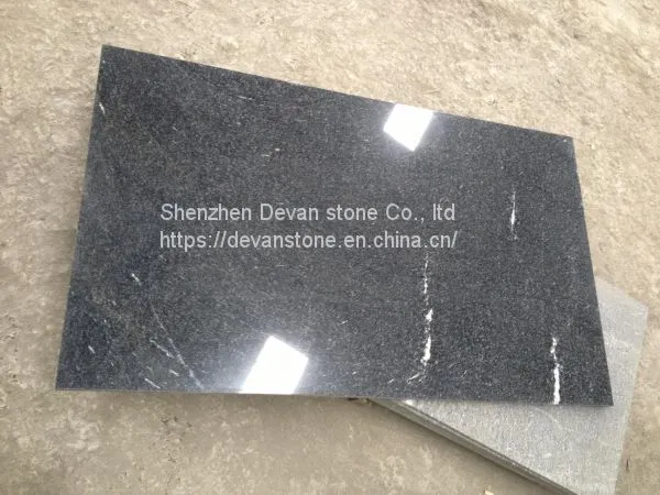 Ebony Black Granite Slab Floor Tiles Wall Tiles Home Decoration Materital photo-2