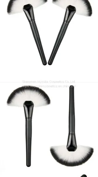 Customized OEM Individual Customize Synthetic Hair Fan Brush Makeup Brush photo-2