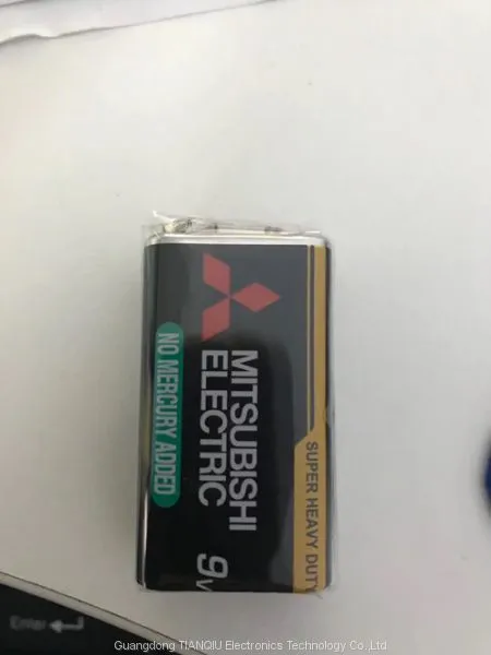 6F22 9V Mitsubishi Super Heavy Duty Carbon Zinc Battery 9V Battery photo-2