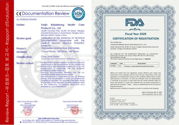 Manufacturer CE/ FDA Medical 3Ply Earloop Mouth Mask 3 Layer Disposable 3 Ply Medical Face Mask photo-4