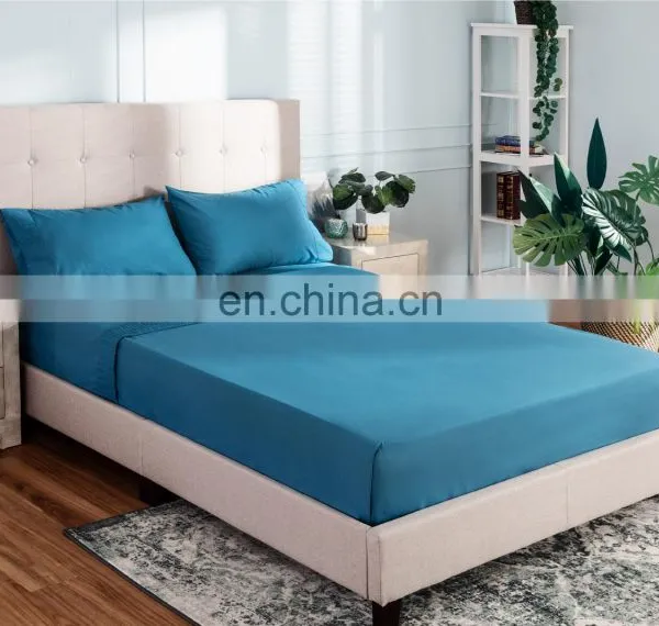 Bedsure Bed Sheet Set Manufacturer Direct Price Wholesale Anti-wrinkle King Queen Size Microfiber Embossed Bed Sheet photo-6