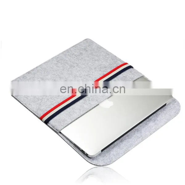 Grey Felt Laptop Sleeve Bag Protective Felt Briefcase Case photo-4