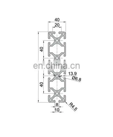 SHENGXIN T Slot 40160 Industrial Aluminium Extrusion Profiles photo-2