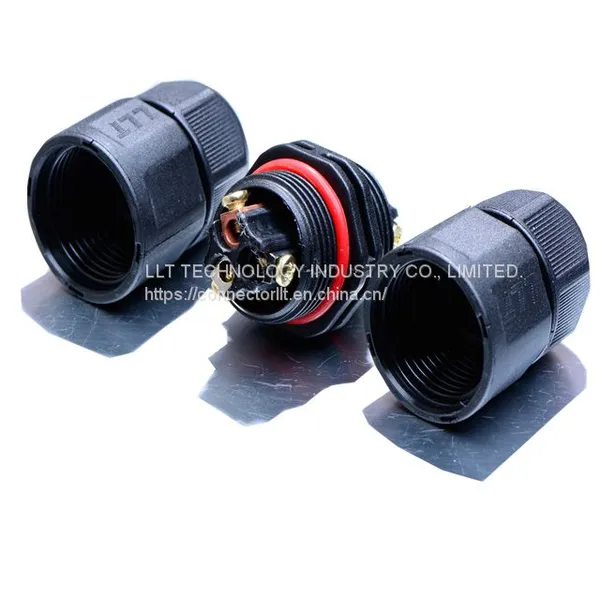 2 3 4 Pin 2 Way L Type L20 Screw Wire Circular Ip67 Waterproof Led Electrical Connector