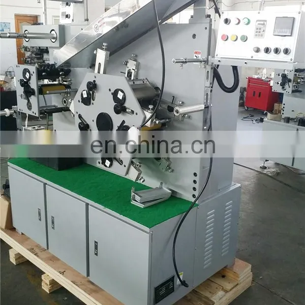 UGS42S 4 Front 2 Back Double Side Satin Label Flexo Printer, Cotton Woven Ribbon Letterpress Flexographic Printing Machine photo-2