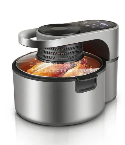 Visual air fryer multi-function automatic intelligent 8 liter large capacity rotary electric fryer（Wechat:13510231336）