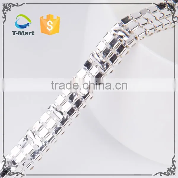 Hot Sale Diamond Cup Chain 2 Rows Rhinestone Cup Chain photo-3