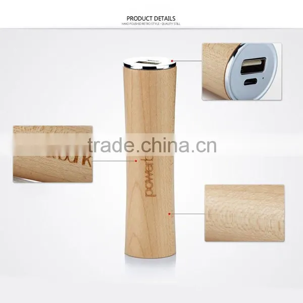 Wholesale 2600mah Wooden Power Bank Usb Charger photo-2