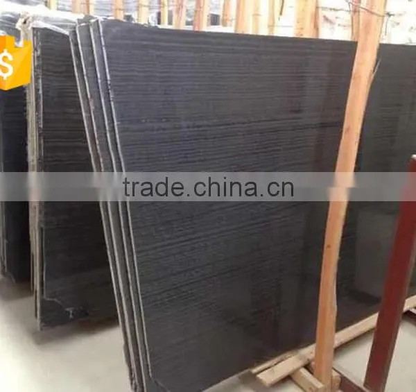 Modern Natural Cheap Polished Black Sandalwood Marble Slabs photo-2