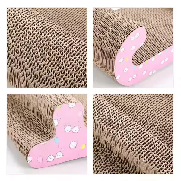 MEOW LOVE 2 Sets of Cat Corrugated Cardboard Multi-Shape Design With Catnip Combination No Scraps Can Be Customized Patterns photo-5