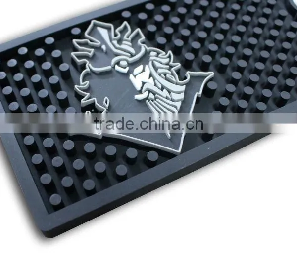 Personalized Advertising Log Soft Pvc Bar Counter Mat Drip Black Pad photo-3