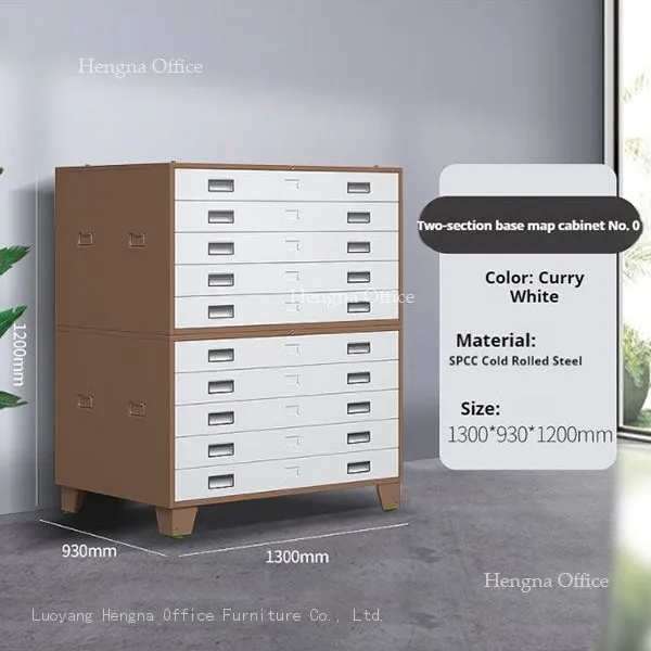 Heavy Duty 10 Drawer Blueprint Organizer | With Central Lock System | for Engineering Company