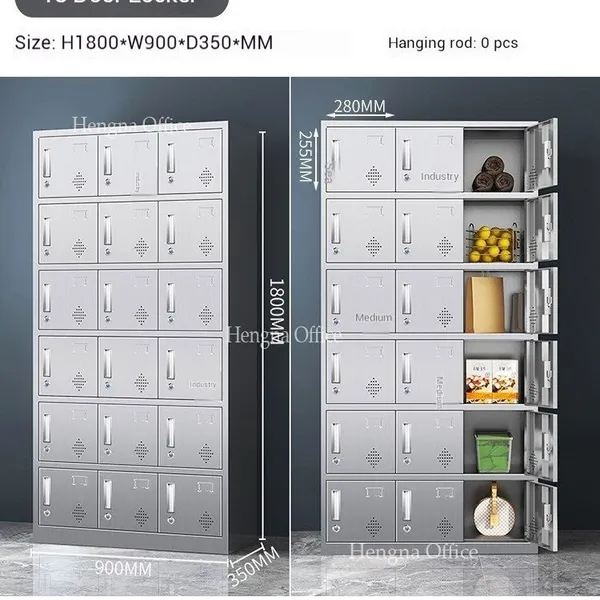 JUNTUO Industrial Stainless Steel Multi-Compartment Locker | Secure Employee Storage for Factories & Distribution Centers