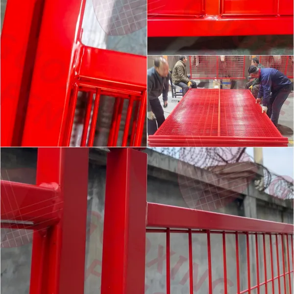 6x12 Chain-Link Temporary Mesh Fence for American Farms, Movable Security Fence, Horizontal Steel Tubes, Hot-Dip Galvanized Wire photo-2