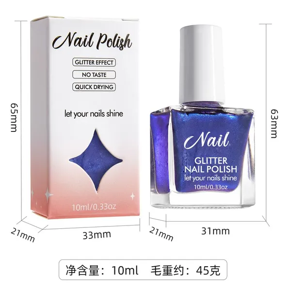 Viral-style Nails Metallic Mirror-finish Chameleon Nail Polish Long-lasting, Skin-brightening Nail Polish With a Shifting Sheen photo-4