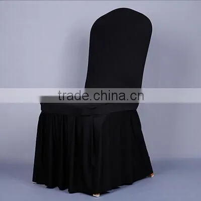 High Quality Red Pleated Spandex Chair Cover, Lycra Ruffled Chair Cover for Meeting/weeding/dining Decoration photo-2