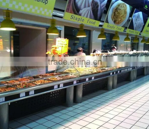 APEX Glass Door Food Display Counter for Warm Cold and Normal Style photo-2