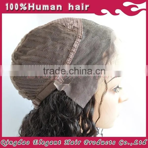 Indian Remy Hair Full Swiss Lace With Elastic Lace in the Middle Short Afro Wigs for Black Women photo-6