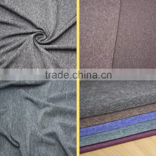 Knitted Polyester Nylon Elastane Space Dyed Tri Blend Fabric for Running Clothes Quality Choice photo-5