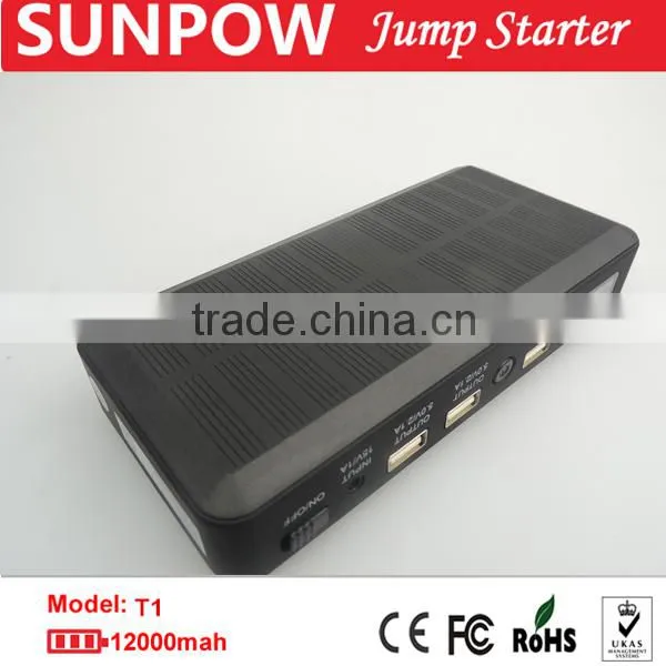 Sunpow 12000mAh Solar Multi-Function 12v Car Jump Starter Mini Mobile Power Bank Charger in Car Accessories photo-4
