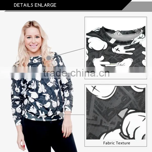 Fashion Spring & Autumn Women Marilyn 3d Sweatshirt Long Sleeves O-neck Print T Shirt photo-2