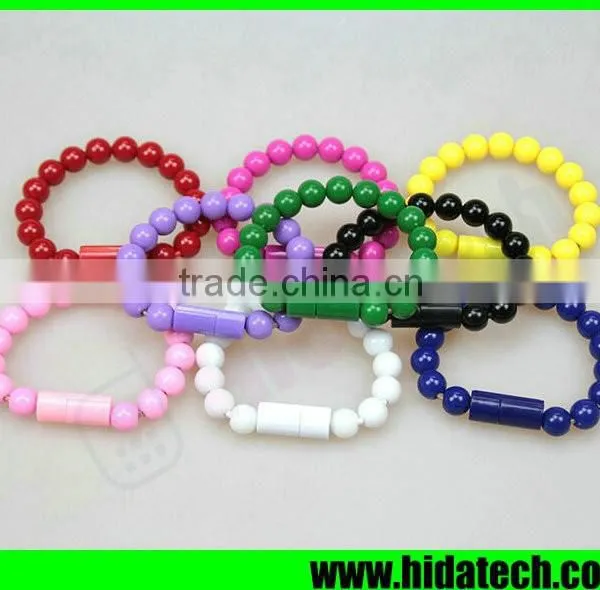 Fashion Beads Men Women Usb Bracelet Usb Cable for Iphone 5 6 Usb Cable photo-2