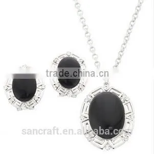 High End Fashion Wholesale Indian Black Opal Jewelry for Lady
