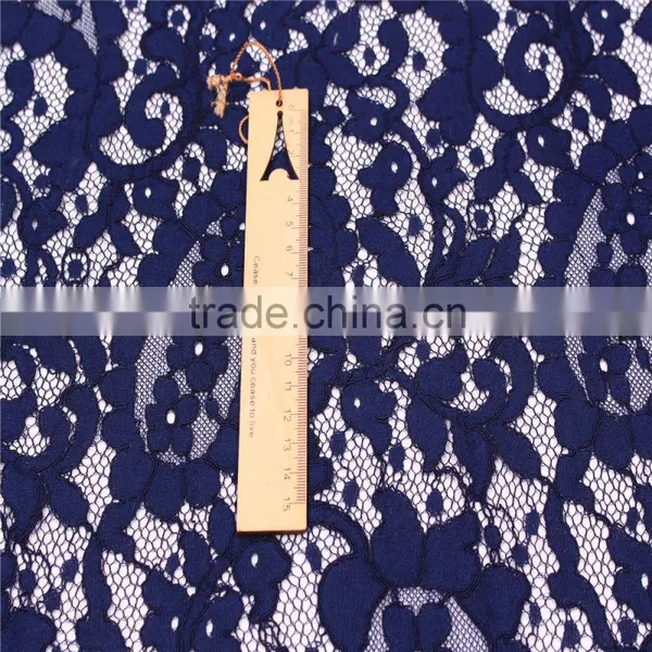 Great Design With Competitive Price Knitting Polished Heavy Cotton Nylon Lace Fabric for Evening Long Dresses photo-3