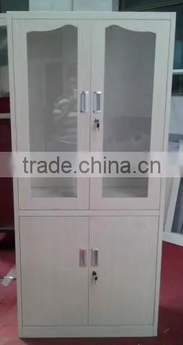 High Glass Office Steel Storage Cabinet Office/kitchen/living Cupboard Furniture photo-5