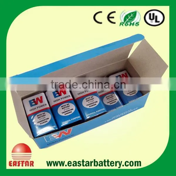 9V Carbon Zinc Battery for India