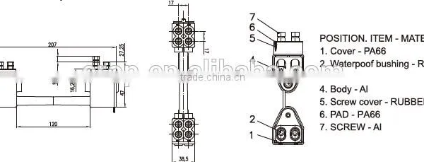 Hi-conductivity Aluminum PVC UV Resistant Rubber Multi Tap Adaptor photo-3