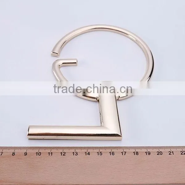 Guangzhou Factory Alloy GL-shaped Handbag Handle for Tote Bag photo-4