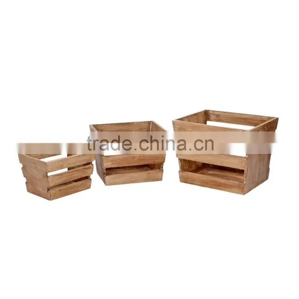 Natural Livings Wooden Storage Crate (Set of Three)