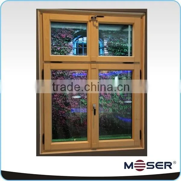 German Style Solid Timber Wood Swing in Casement French Triple Glass Window