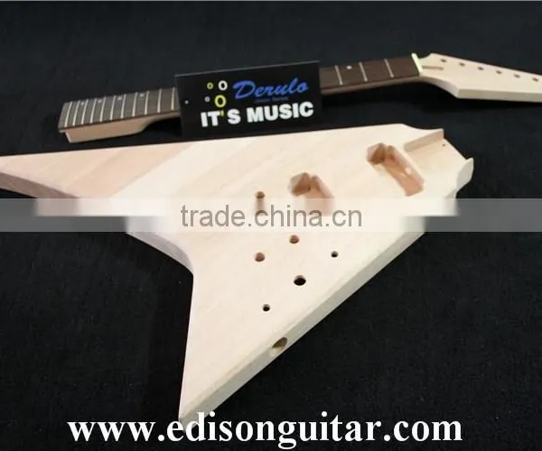 DIY Electric Guitar Kits Solid Mahogany Body Bolt On MX-013 photo-3
