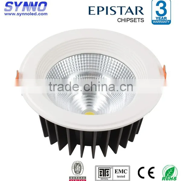 2015 Hot Sales High Lumens Aluminum+pc Round Recessed COB LED Downlight 30/40/60w photo-2