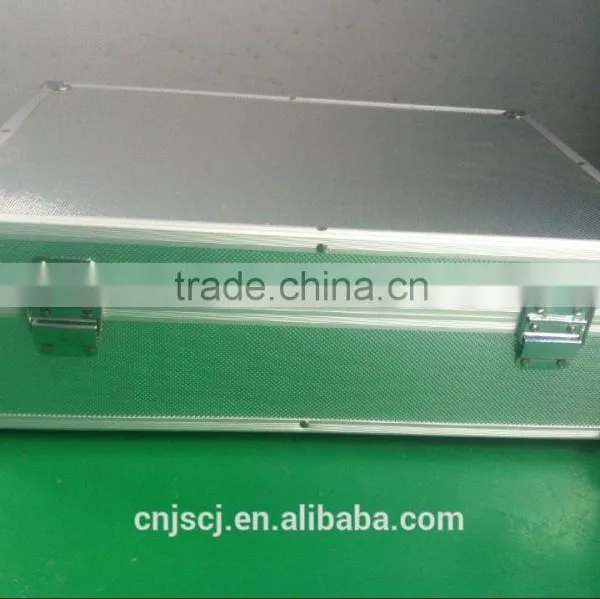 2015 Locking Aluminum Carrl Case,permanent Protection With Lock Very Farm Durable Silver ABS Tool Case With Lock Pocket Dividers photo-2