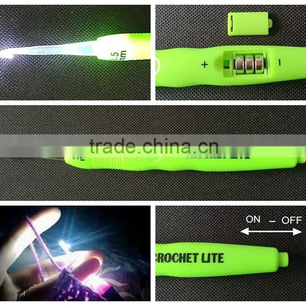 Crochet Lite Crochet Hooks, Size E/3.5mm, Bright Green photo-2