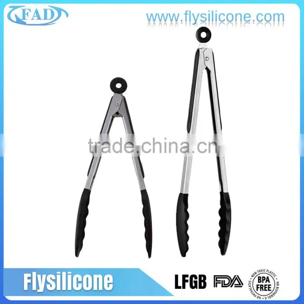Kitchen Tools Set of 3 Custom 430 Stainless Steel 2 in 1 Silicone Cooking Utensil photo-5