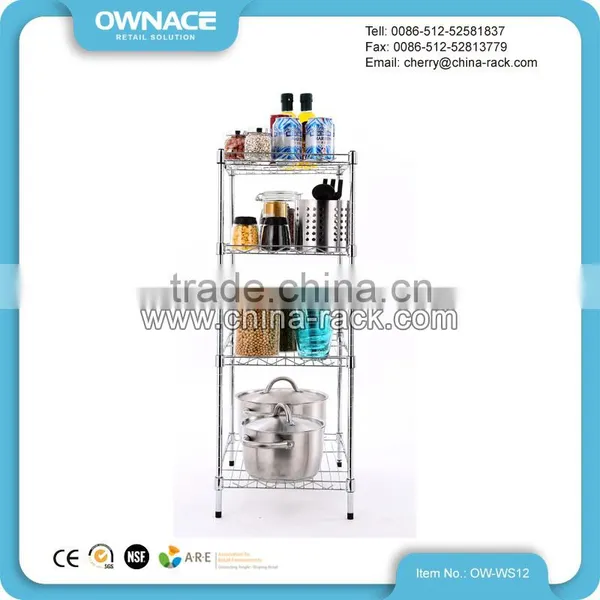 Household Kitchen Chrome Metal Wire Shelving photo-5