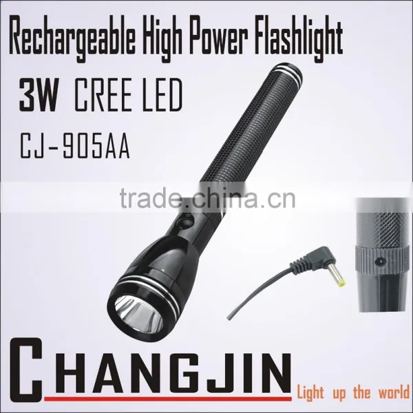 3W Aluminum LED Rechargeable Flashlight Outdoor Torch Light photo-2