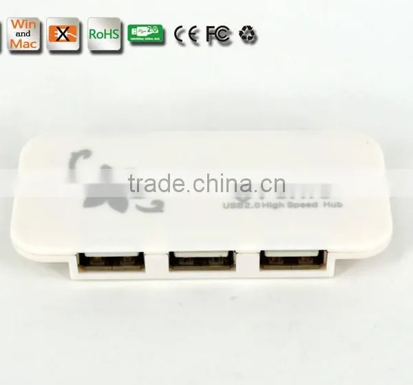 New!!!Portable Slim Shape Low Cost USB2.0 Hub High Speed 4 Ports USB Hub for PC and Laptop photo-2