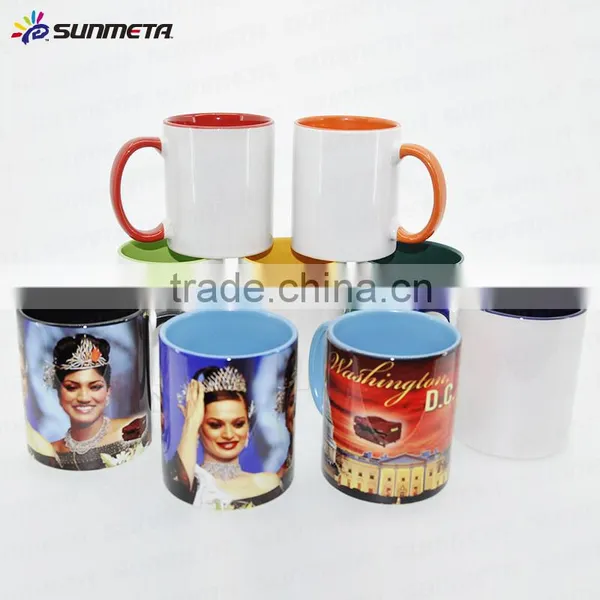 Wholesale White Blank Outside and Color Inside Ceramic Sublimation Mug photo-2
