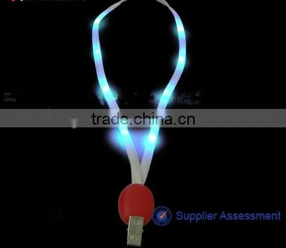 Promotion LED Lanyards Custom Lanyards Polyester Nylon Woven Lanyard Gift Led Phone