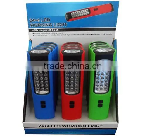 Ningbo JELO Super Bright 24+4LED Work Light Outdoor 28LED Lamp With Hook Magnet photo-2