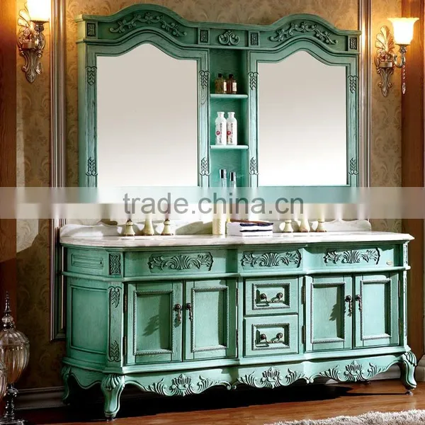 WTS-842Y 72 Inch Transitional Double Sink Vanity Set With Yellow Marble Top in White Finished photo-2