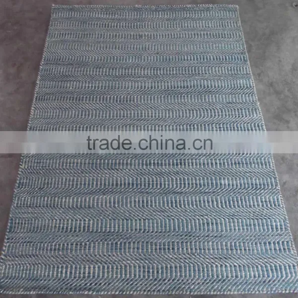 Hand Woven Flat Weave Wool Hemp Rugs