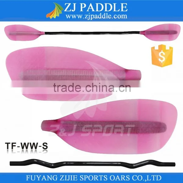 PVC Foam Pink Transparent Fiberglass Whitewater Paddle