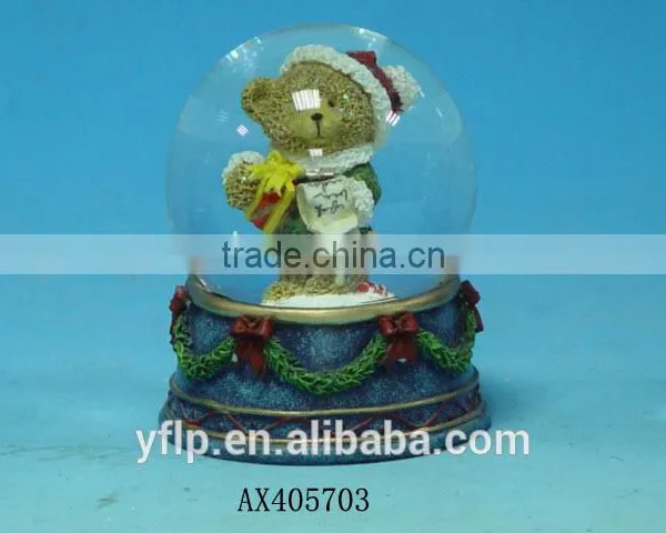 Customized Music Crystal Glass Snow Ball for Christmas Gift Resin Craft / Christmas Glass Snow Ball photo-4