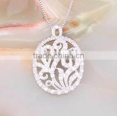 2015 Newest Brass Jewelry Tree of Life Pendant Necklace With Rhinestones photo-4